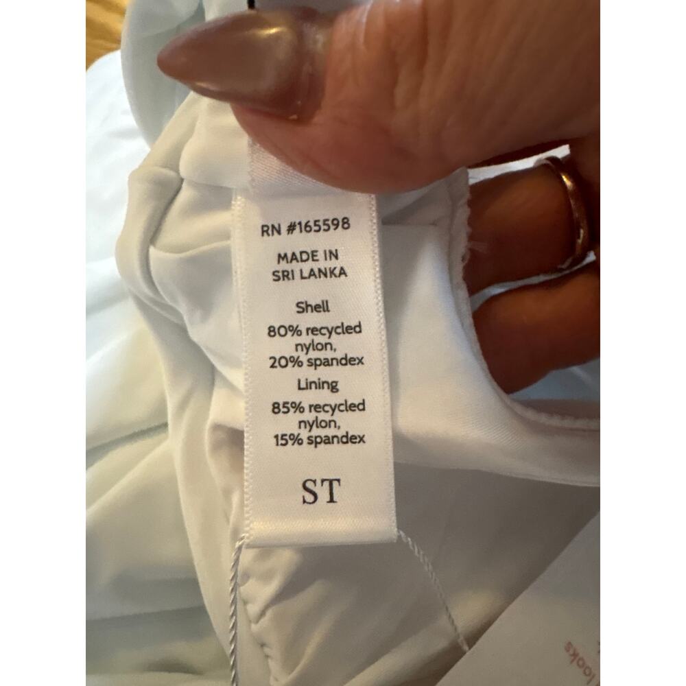 NWT Andie mykonos white eco nylon plunge one piece size tall torso small - Picture 9 of 11